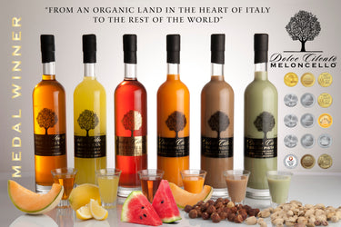 Fruit Liqueur Set 6x Bundle Pack Dolce Cilento Bundle Melon Liquor, Limoncello, Watermelon Liqueur, Cream Melon, Cream Hazelnut & Pistachio 6x 700ml (25% &17%) - Dolce Cilento Meloncello Limoncello
